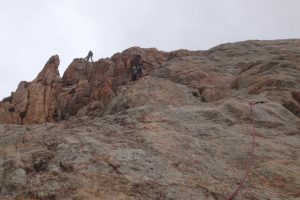 Multi pitch rock climbing in "Cajón de Arenales"